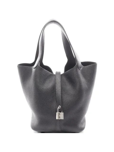 Hermès Pre-Owned 2018 MM Picotin Lock tote bag Black 1069642C