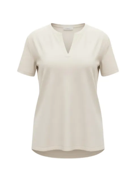 Roberto Collina split-neck short-sleeve T-shirt Neutrals 261FXA05043