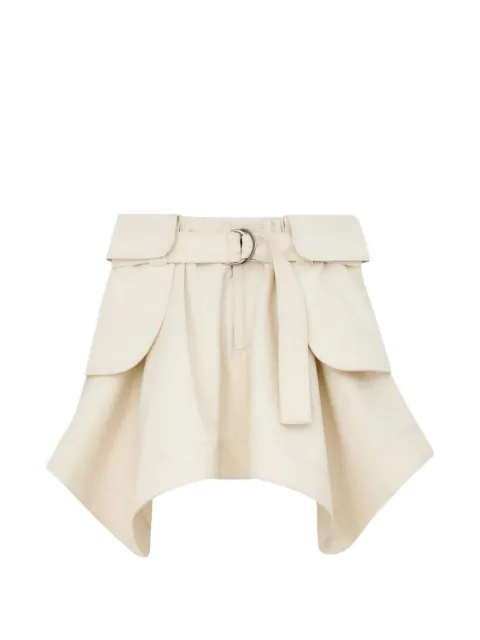 LOEWE Cargo belted cotton mini skirt Neutrals S540Y08XCU