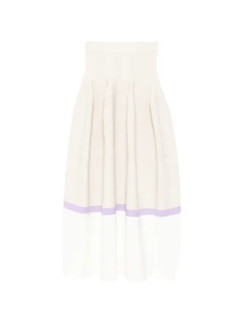 CFCL ribbed-knit colour-block skirt Neutrals CF011KG189GM00
