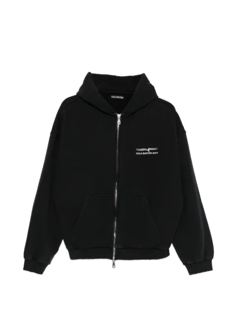COLE BUXTON logo-print zip-up hoodie Black SS26SPZH290