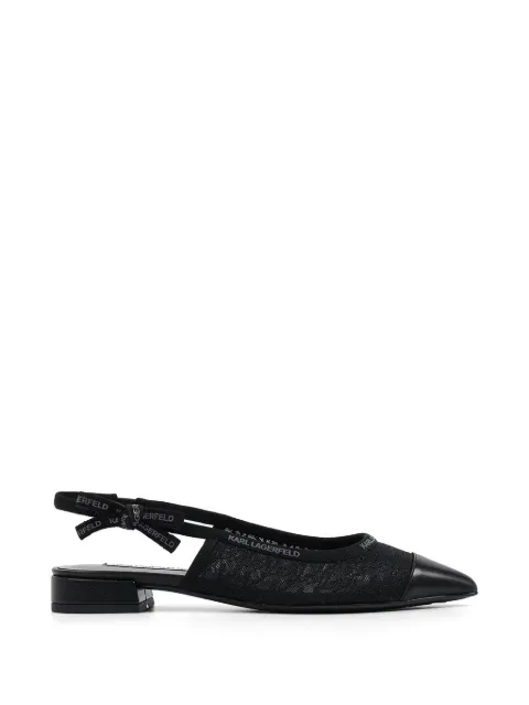 Karl Lagerfeld Kerrie logo-print slingback pumps Black KL40158