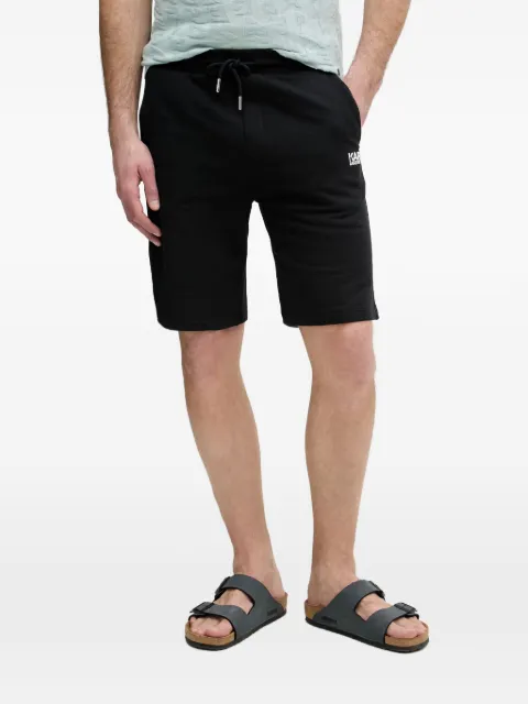 Karl Lagerfeld logo-print drawstring track shorts Black 705783562917