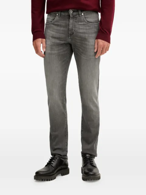 Karl Lagerfeld KL-Jordan faded logo-patch jeans Grey 265506562843