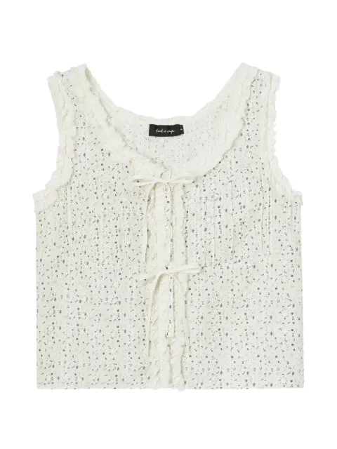 tout a coup floral-print ruffled top White M134AU6