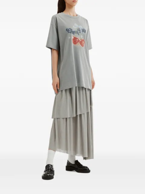 b+ab tiered asymmetric midi skirt Grey 6U656AS