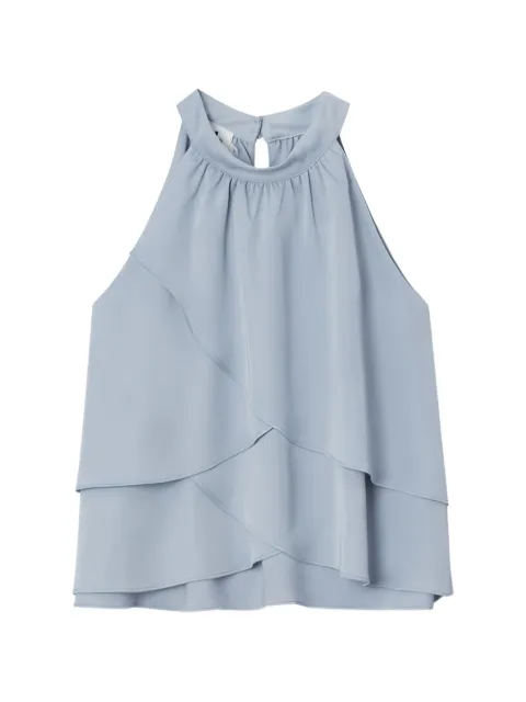 b+ab layered ruffled blouse Blue 6U203AS