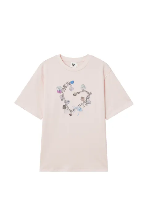 b+ab charm-print T-shirt Pink 6U675AS