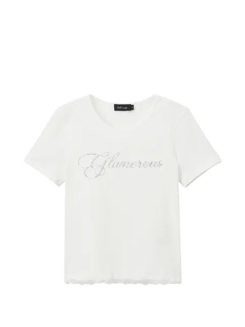 tout a coup lace-trim T-shirt White M644AU6