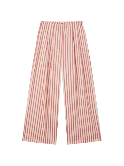b+ab striped wide-leg trousers Pink 6U190AS