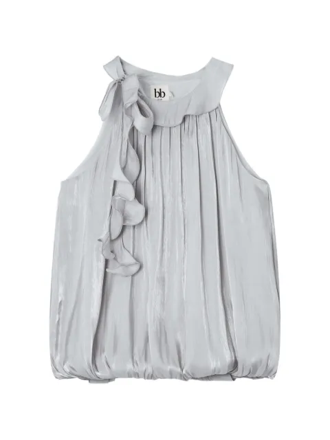 b+ab ruffle-trimmed bow-detail blouse Grey 6U173AS