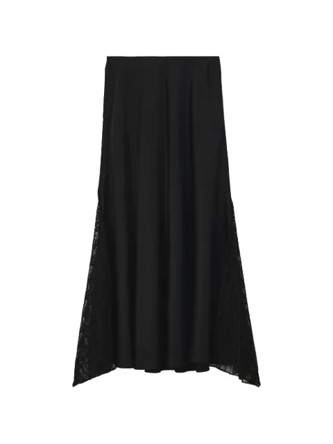 tout a coup lace-insert asymmetric skirt Black M145AU6
