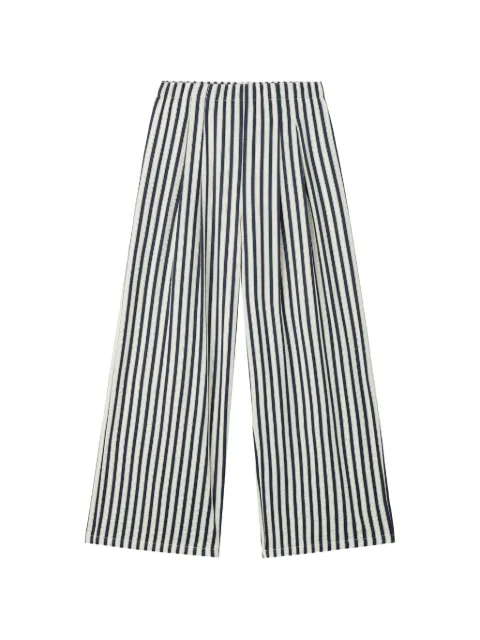 b+ab striped wide-leg trousers Blue 6U190AS