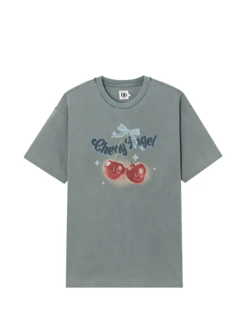 b+ab cherry-print bow-detail T-shirt Grey 6U677AS
