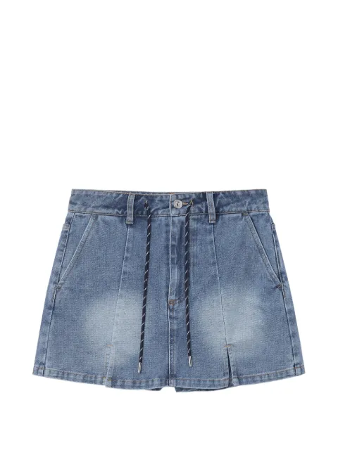 b+ab drawstring-waist faded shorts Blue 6U195AS
