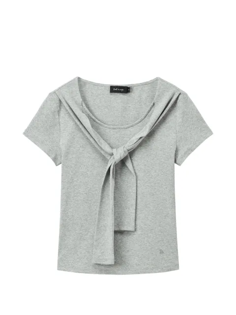 tout a coup tie-detail T-shirt Grey M634AU6