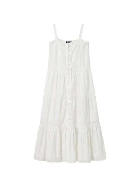 tout a coup broderie-anglaise tiered dress White M136AU6