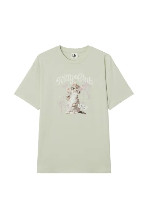 b+ab cat-print T-shirt Green 6U676AS