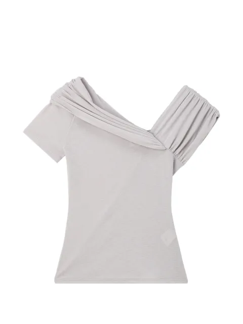 b+ab ruched off-shoulder blouse Grey 6U673AS