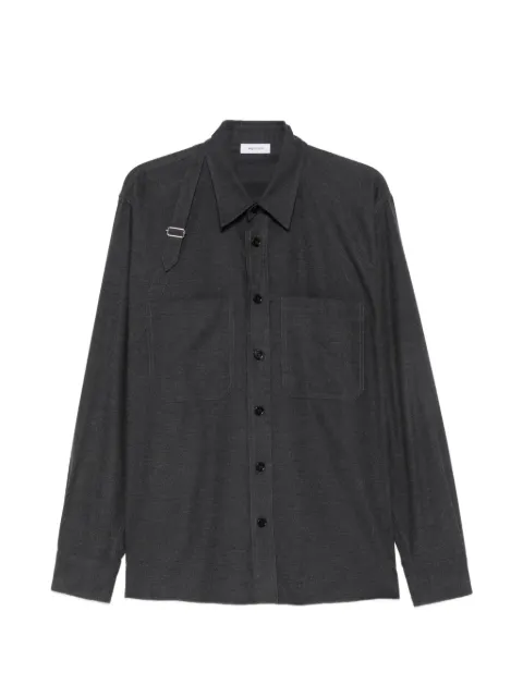 Alexander McQueen harness-detail patch-pocket overshirt Grey 873330QNABQ