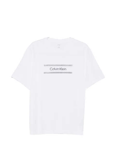Calvin Klein logo-print T-shirt White LV04LG813GYAF
