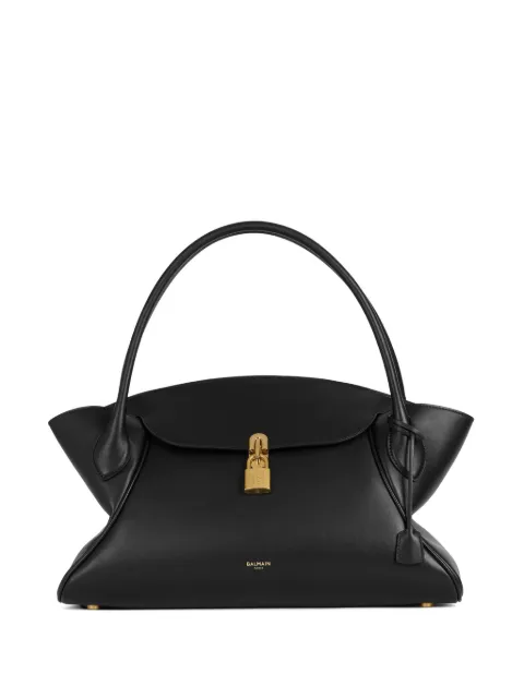 Balmain medium Pulse Day bag in smooth leather Black HN1DB068LTEX