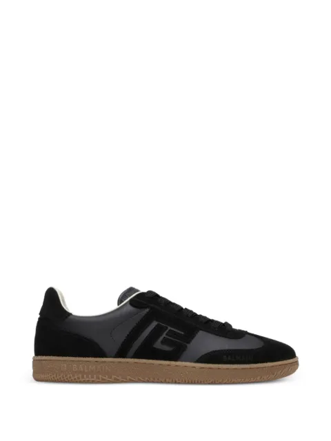 Balmain Swan trainers in smooth leather and suede Black HN1VI735LBEW