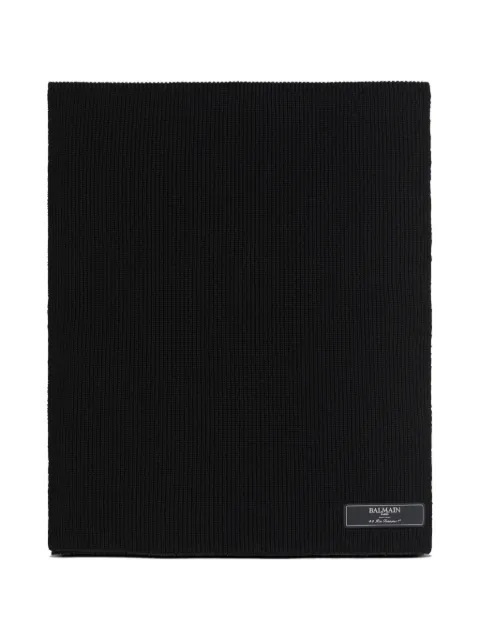 Balmain Balmain Paris wool scarf Black HH1XG070KK35