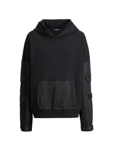Balmain Balmain Vintage utility hoodie Black HH1JT280BD59
