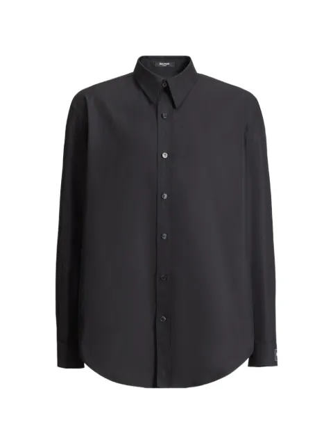 Balmain Balmain Paris shirt in cotton poplin Black HH1HS555CG72