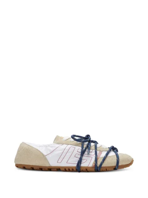 Balmain Racer 45 trainers in nylon and suede Neutrals HN1VI765TNYC