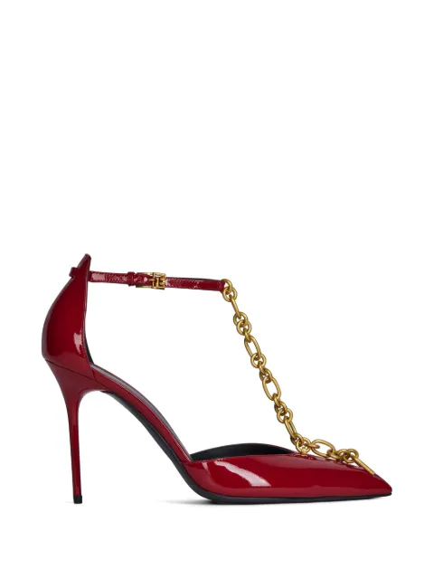 Balmain Sync patent leather stilettos Red FN1UA152LPAT