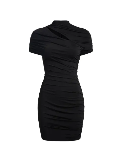 Balmain draped jersey bodycon dress Black HF1R7505JM27