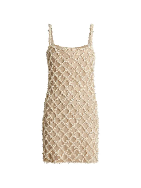 Balmain mesh shell dress Neutrals GF0R2166PD44