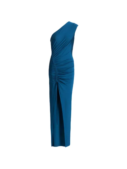 Balmain long draped jersey dress Blue HF1RPB70JM27
