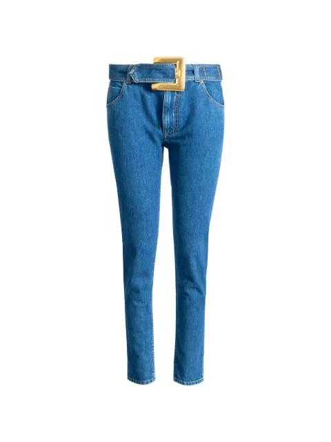 Balmain belted denim jeans Blue HF1MF075DG08