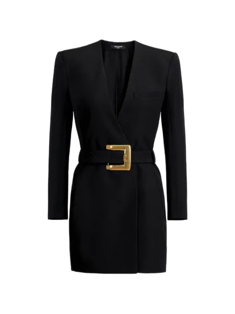 Balmain short belted dress Black HF1R9462WC09