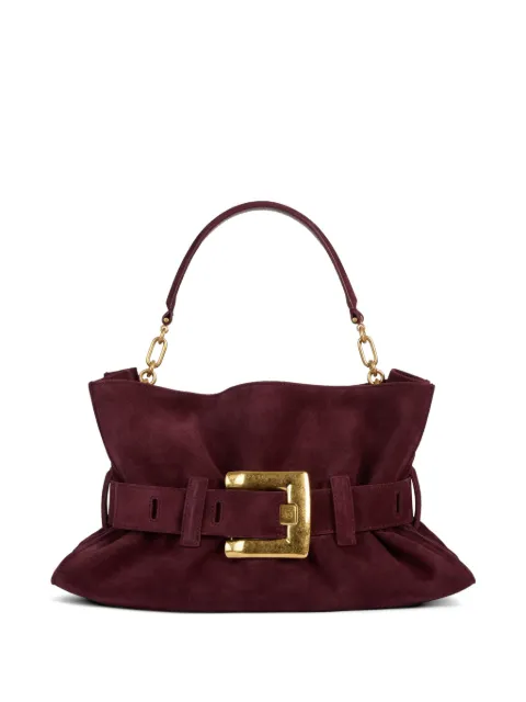 Balmain medium Anthem suede-leather bag Red HN1KK990LSDD