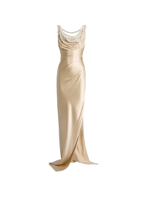 Balmain silk shell dress Neutrals GF0RN395PD47
