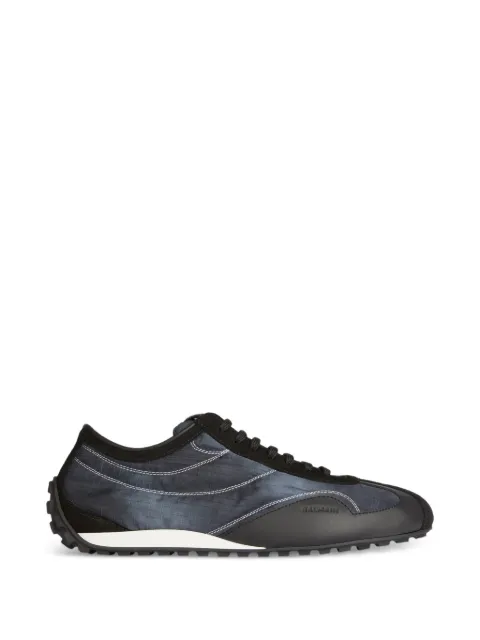 Balmain Racing low trainers in nylon and leather Blue HM1VI430TYVC