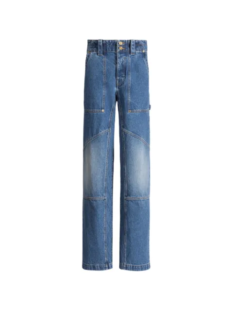 Balmain blue denim carpenter jeans Blue HH1MI130DG26