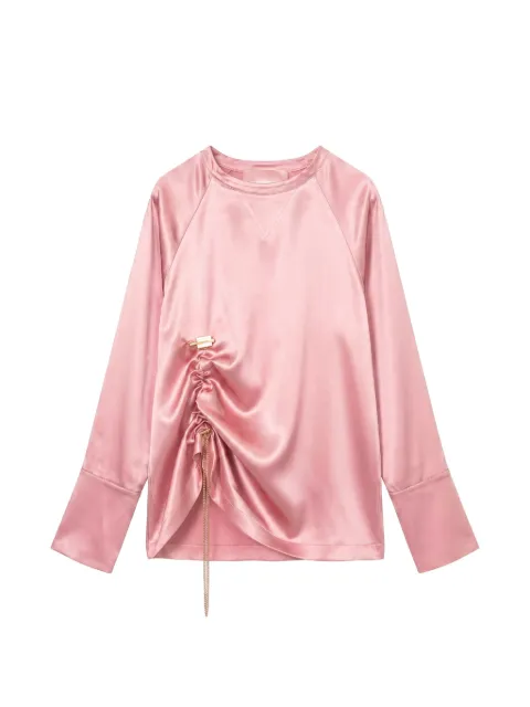 Danamé ruched chain-detail top Pink 725FW7702A