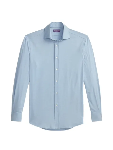 Ralph Lauren Purple Label knit piqué shirt Blue 791P17471002