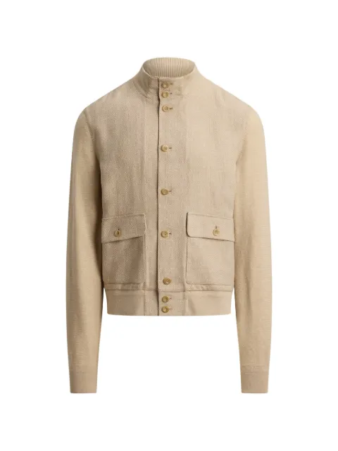Ralph Lauren Purple Label herringbone jacket Neutrals 790P17391