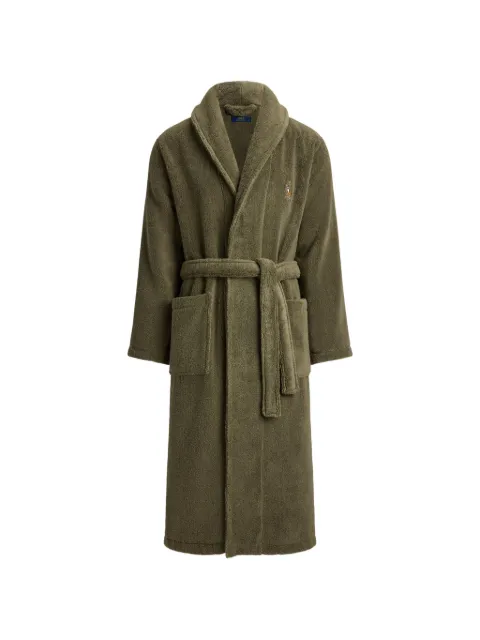 Polo Ralph Lauren Pony-embroidered shawl-collar robe Green 714899683010