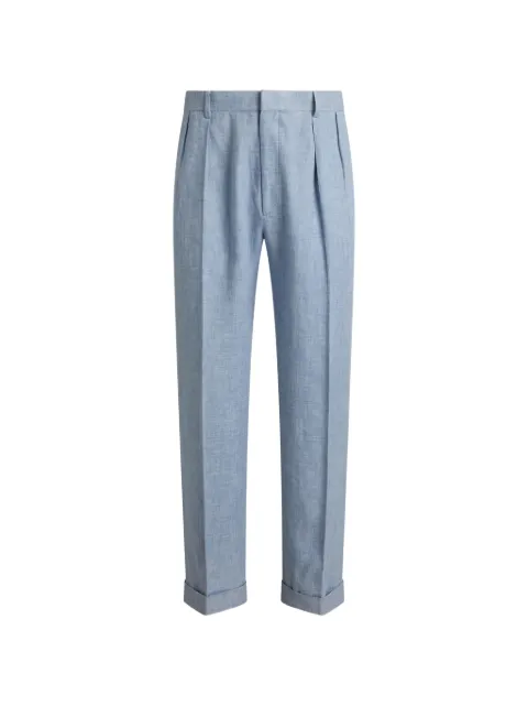 Ralph Lauren Purple Label double-pleated trousers Blue 798P17529002