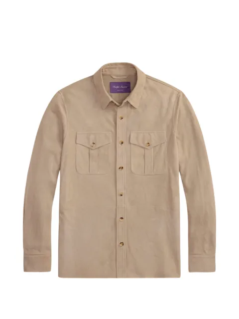 Ralph Lauren Purple Label Purple Label cargo-pocket suede jacket Neutrals 790P21350