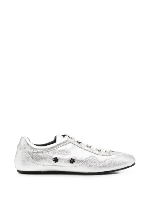 Cecilie Bahnsen Blaise flower-stud sneakers Silver 226FTW30004