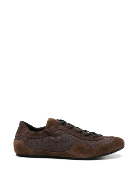 Cecilie Bahnsen Blaise floral-embroidered sneakers Brown 226FTW30001