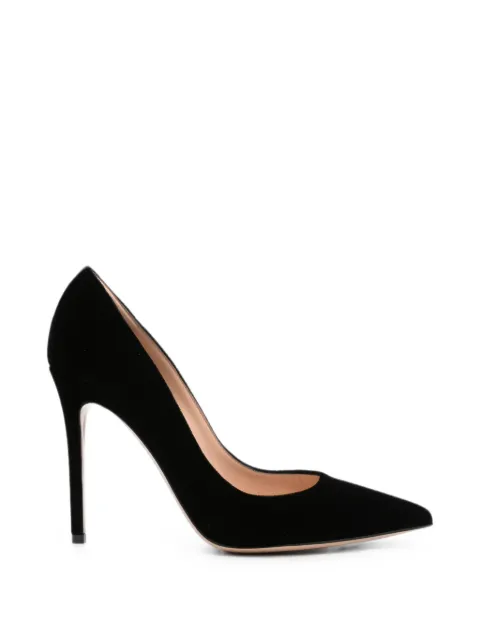 Gianvito Rossi Gianvito velvet pointed-toe heeled pumps Black G2847015RICVEL